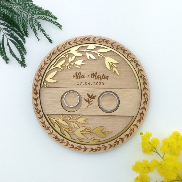 porte-alliance original en bois et plexiglas