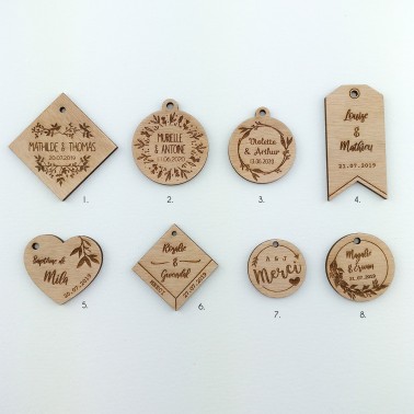 Etiquette en bois