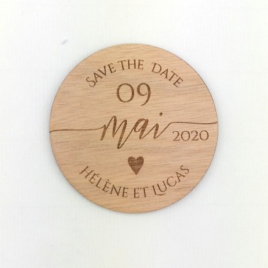 Save the date magnet coeur