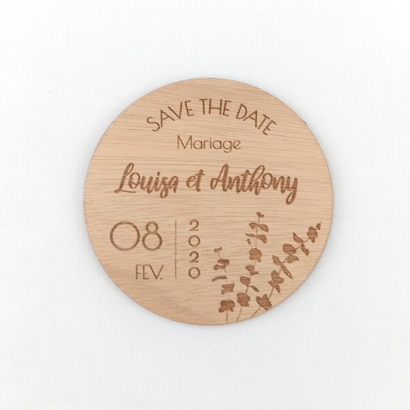 Magnet save the date eucalyptus