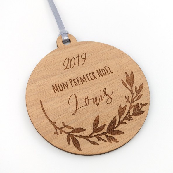 boule noel personnalisé champetre végétal