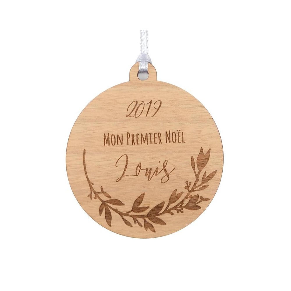 boule noel personnalisé champetre végétal