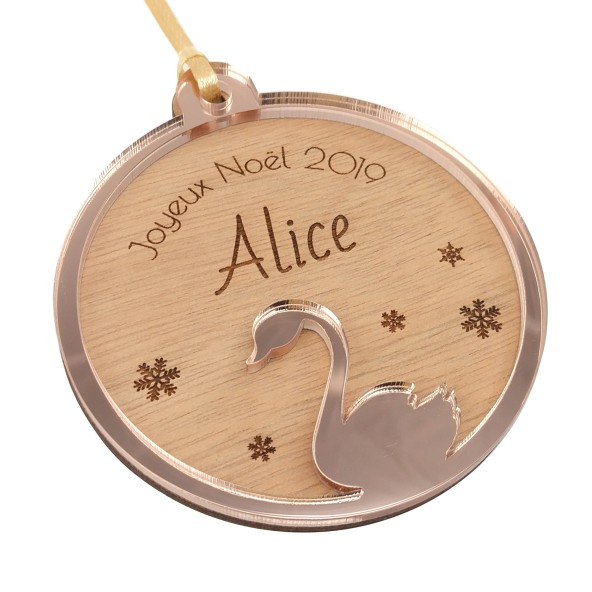boule de noel personnalisée en bois premier noel