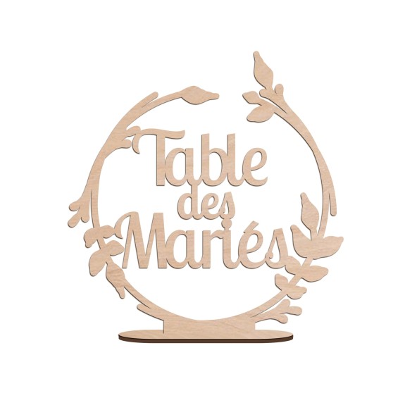 numéro table mariage bois
