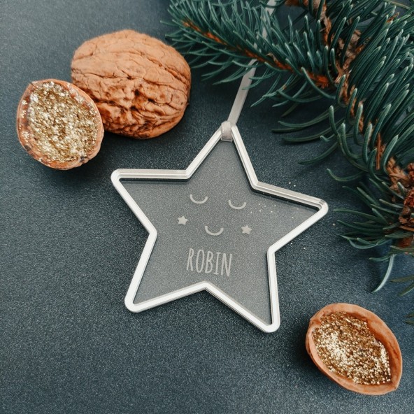 étoile boule noel personnalisée