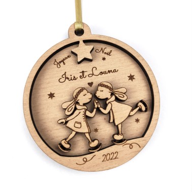 Duo lapins patineurs