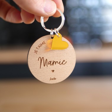 Porte-clés bois personnalisé Maman – Fête des mères