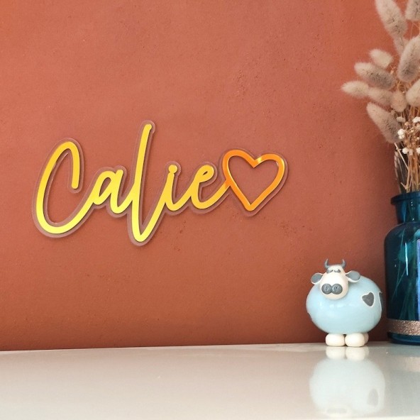 Prénom déco chambre bébé plexi