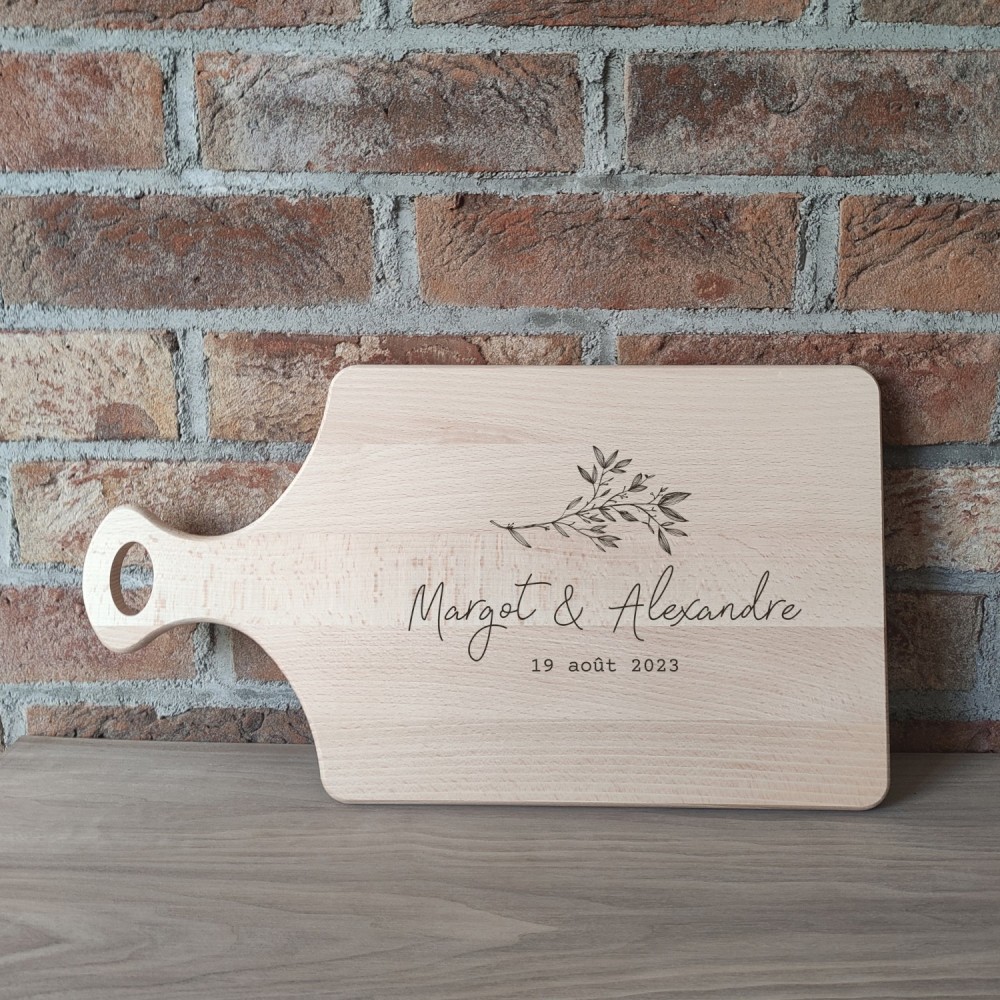 Planche à découper personnalisée cadeau mariage