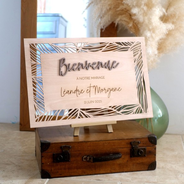 Panneau de bienvenue personnalisé mariage baptême