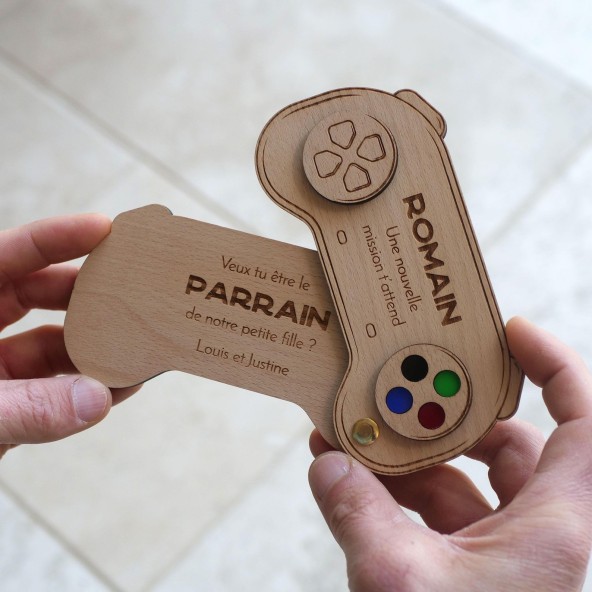 Manette jeu video cadeau parrain original