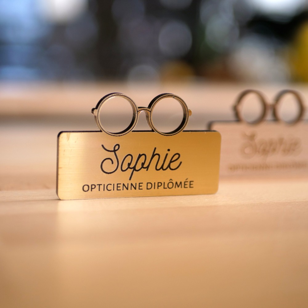 Badge opticien lunettes Badge opticien lunettes