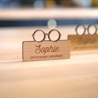 Badge opticien lunettes