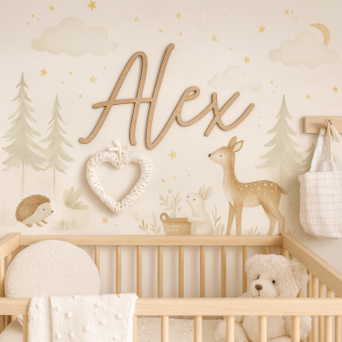 Prénom en bois personnalisé – Cadeau de naissance unique et décoration chambre enfant