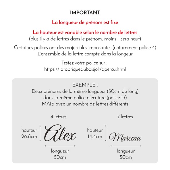 Prénom en bois