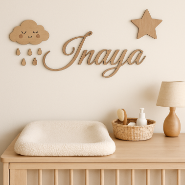 Prénom en bois personnalisé – Cadeau de naissance unique et décoration chambre enfant