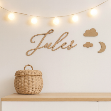 Prénom en bois personnalisé – Cadeau de naissance unique et décoration chambre enfant