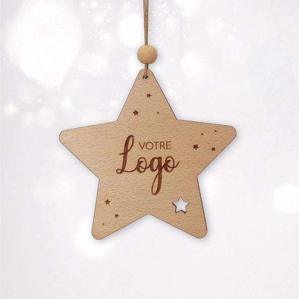 Boule noel logo entreprise personnalisée étoile