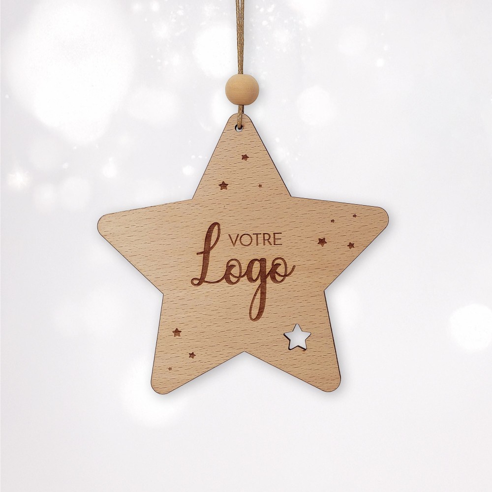 Boule noel logo entreprise personnalisée étoile