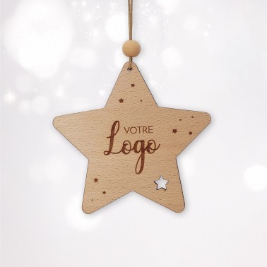 Boule noel logo entreprise personnalisée étoile
