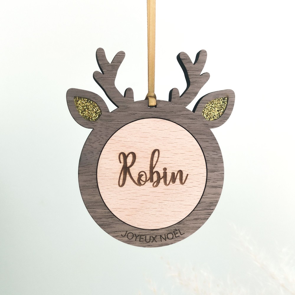 boule noel personnalisée renne