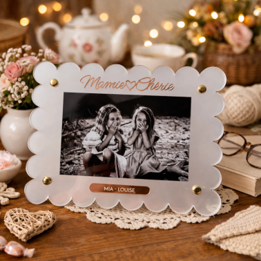 idée cadeau fête grand mère, cadre photo
