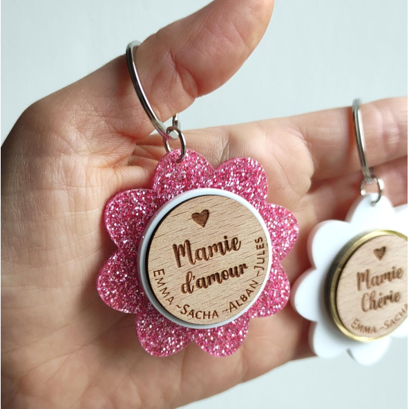 porte-clés personnalisé fête des grand mère, idée cadeau