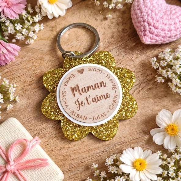Porte-clés personnalisé fête des mères