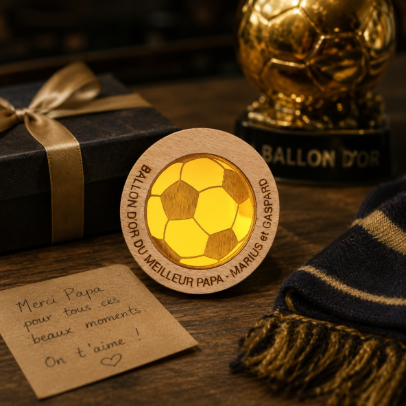 Magnet foot ballon d'or fête des pères