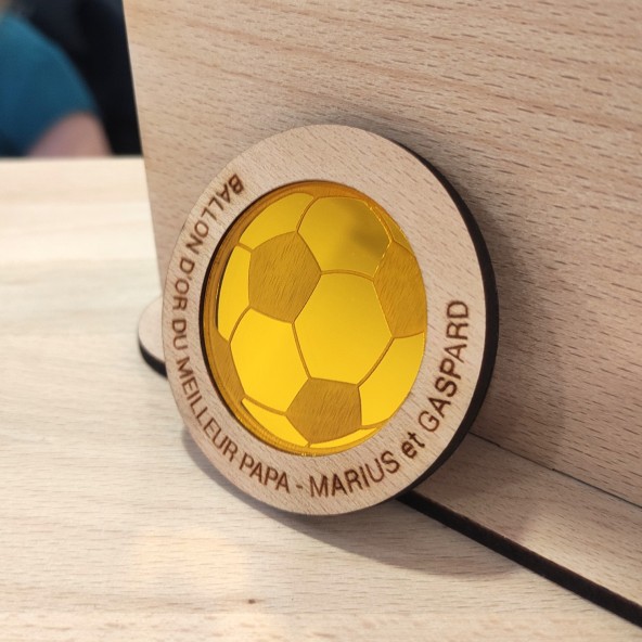 Magnet foot ballon d'or fête des pères