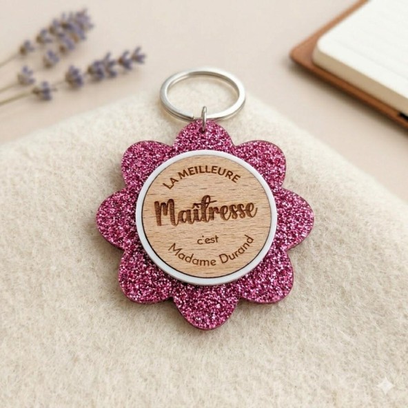 porte-clés personnalisé cadeau maitresse