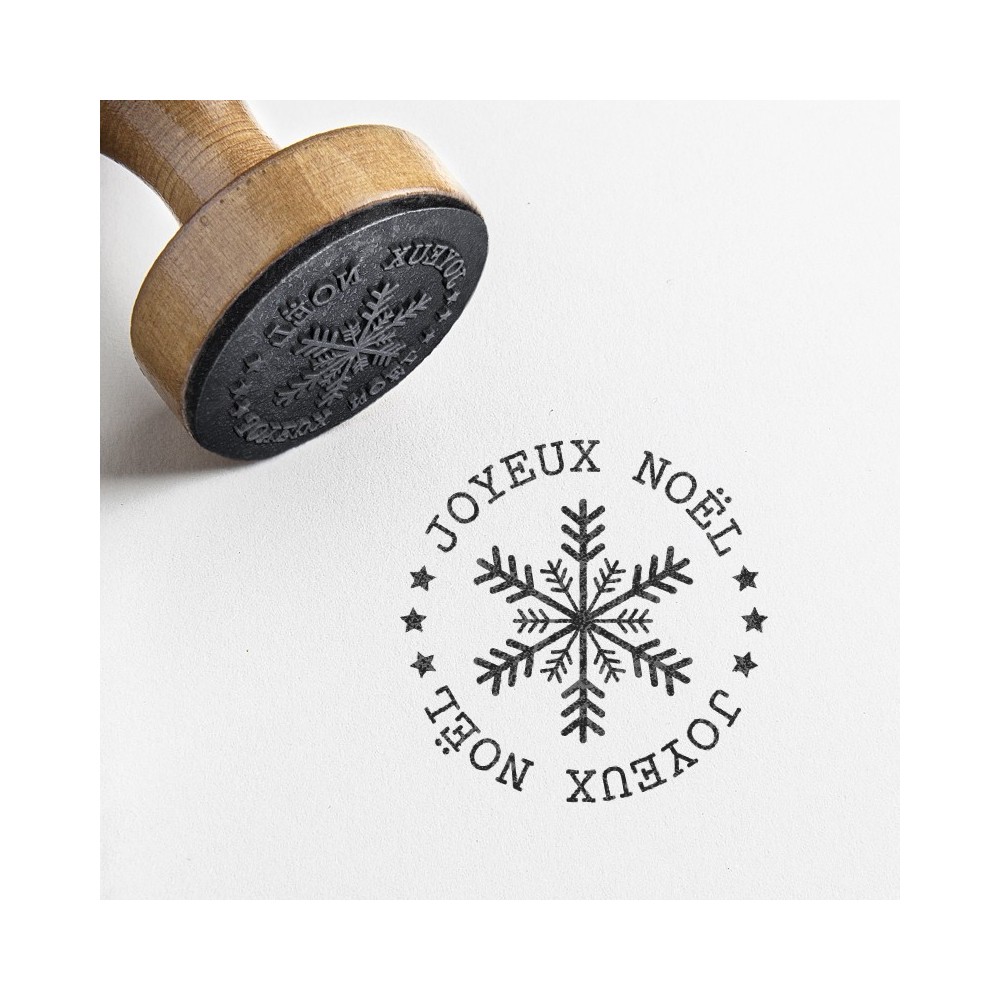 tampon joyeux noël flocon