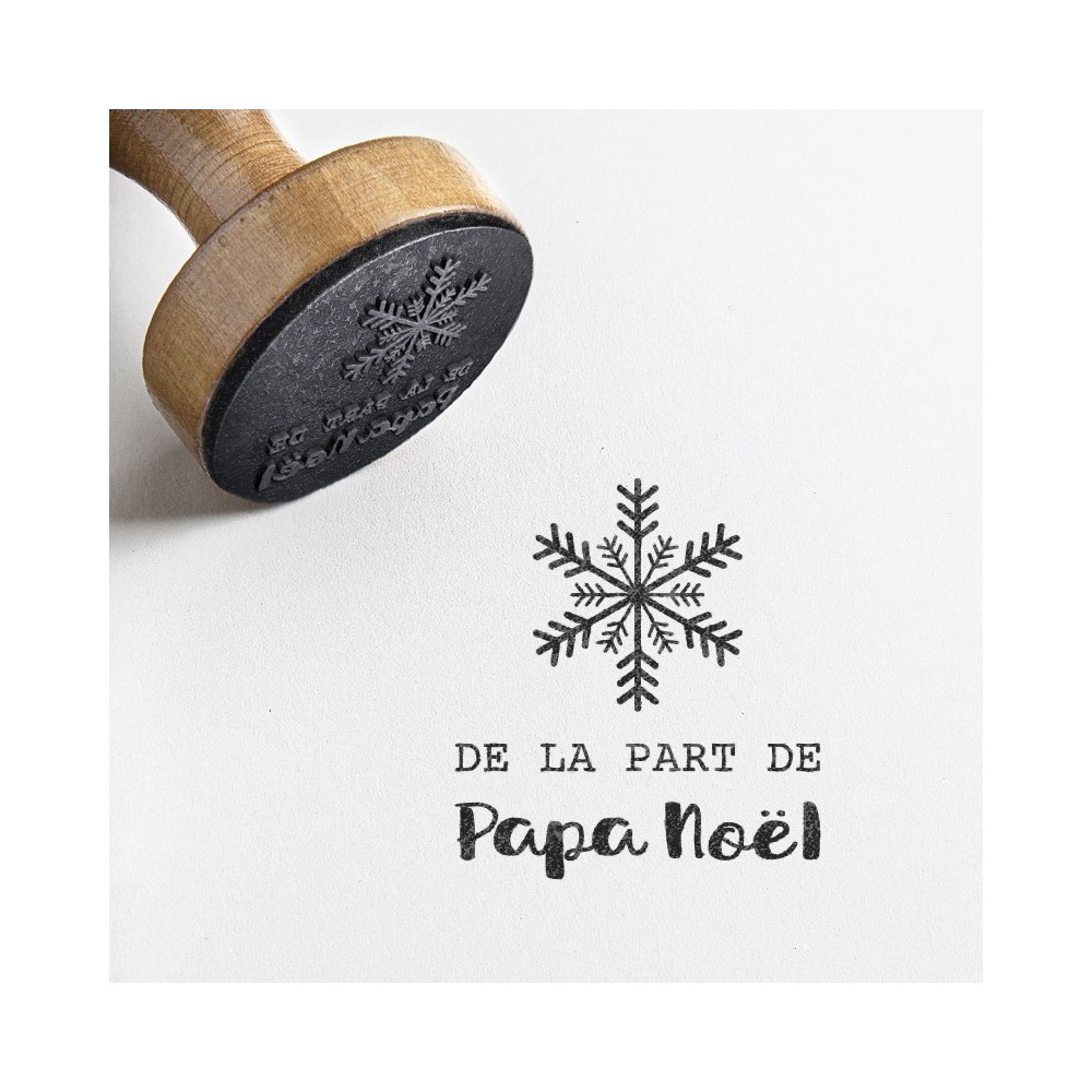 tampon papa noël flocon