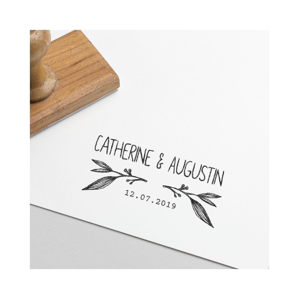 tampon mariage champêtre nautre feuillage
