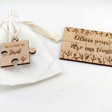 Puzzle témoin en bois
