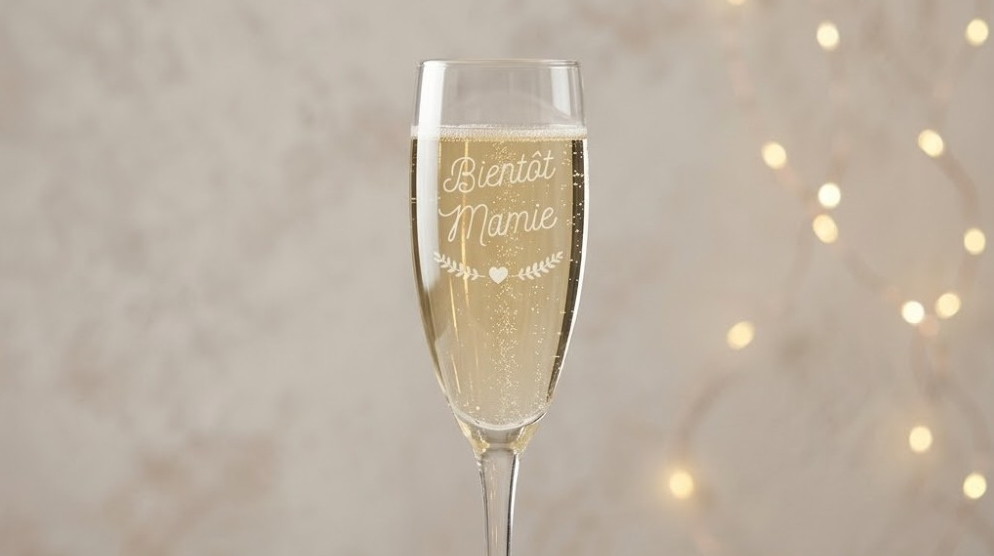 Flûte à champagne annonce grossesse